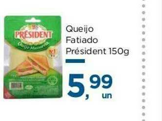Super São Luiz Queijo Fatiado Président oferta