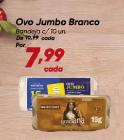 Dia Ovo Jumbo Branco Bandeja c/10 un. oferta