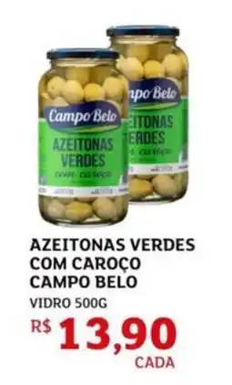 Assaí Atacadista Azeitonas verdes com caroco campo belo vidro oferta