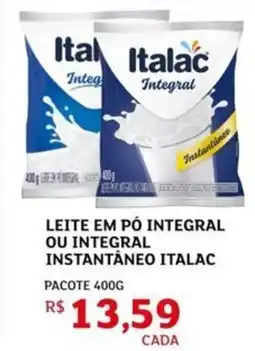 Assaí Atacadista Leite em pó integral ou integral instantâneo italac oferta