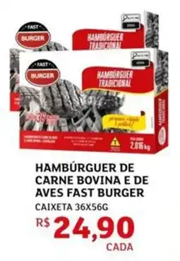 Assaí Atacadista Hamburguer de carne bovina e de aves fast burger oferta