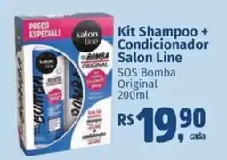 Supermercados Mateus Kit Shampoo + Condicionador Salon Line oferta