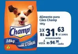 Supermercados Mateus Alimento para Cães Champ oferta