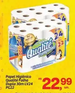 Fort Atacadista Papel Higiênico Qualité Folha Dupla 30m oferta
