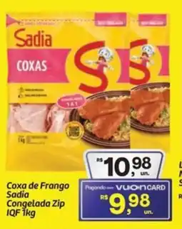 Fort Atacadista Coxa de Frango Sadia Congelada Zip IQF oferta