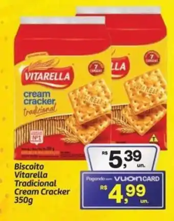 Fort Atacadista Biscoito Vitarella Tradicional Cream Cracker oferta