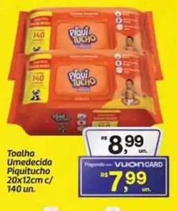 Fort Atacadista Toalha Umedecida Piquitucho 20x12cm c/ 140 un. oferta
