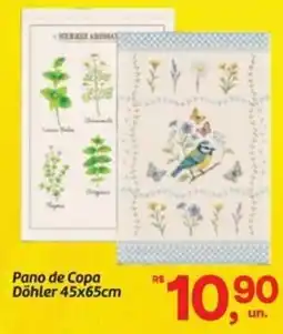 Fort Atacadista Pano de Copa Döhler 45x65cm oferta