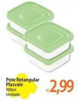 Atacadão Pote Retangular Plasvale oferta