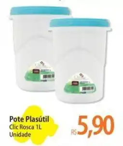 Atacadão Pote Plasútil Clic Rosca Unidade oferta
