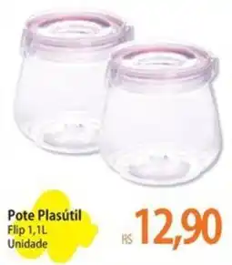 Atacadão Pote Plasútil Flip Unidade oferta