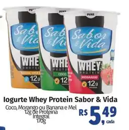 Supermercados Mateus logurte Whey Protein Sabor & Vida oferta