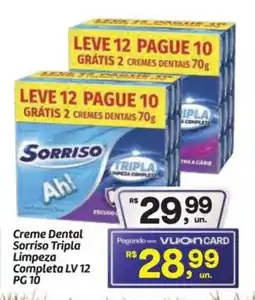 Fort Atacadista Creme Dental Sorriso Tripla Limpeza Completa oferta