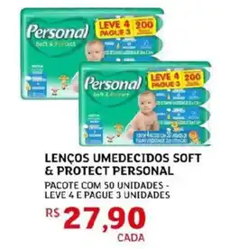 Assaí Atacadista Lenços umedecidos soft & protect personal oferta
