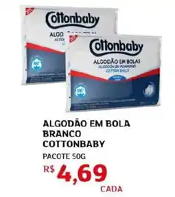 Assaí Atacadista Algodão em bola branco cottonbaby pacote oferta