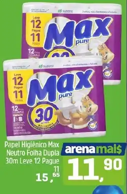 Arena Atacado Papel Higiênico Max Neutro Folha Dupla 30m oferta