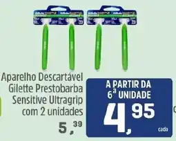 Arena Atacado Aparelho Descartável Gilette Prestobarba Sensitive Ultragrip oferta