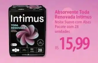 Absorvente Toda Renovada Intimus Noite Suave com Abas