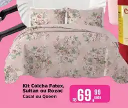 Supermercados Mateus Kit Colcha Fatex, Sultan ou Rozac Casal ou Queen oferta