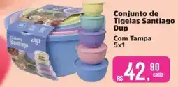 Supermercados Mateus Conjunto de Tigelas Santiago Dup Com Tampa 5x1 oferta
