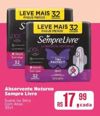 Supermercados Mateus Absorvente Noturno Sempre Livre oferta