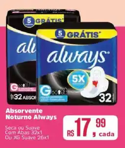 Supermercados Mateus Absorvente Noturno Always oferta