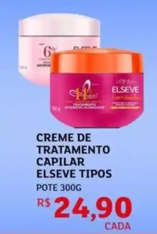 Creme de tratamento capilar elseve tipos pote