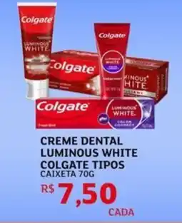 Assaí Atacadista Creme dental luminous white colgate tipos caixeta oferta