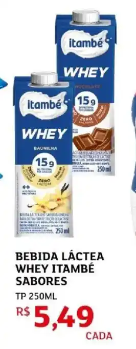 Bebida láctea whey itambé sabores