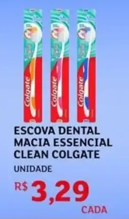 Assaí Atacadista Escova dental macia essencial clean colgate unidade oferta