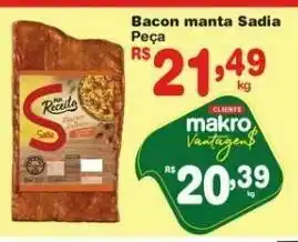 Dia Bacon manta sadia kg oferta