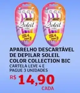 Assaí Atacadista Aparelho descartável de depilar soleil color collection bic oferta