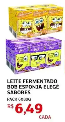 Assaí Atacadista Leite fermentado bob esponja elegê sabores oferta