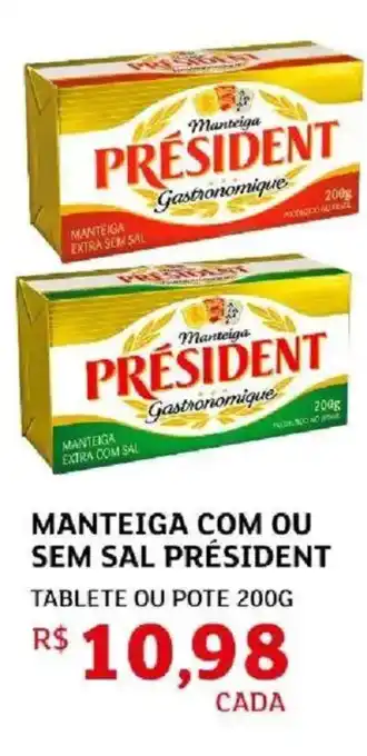 Manteiga com ou sem sal président