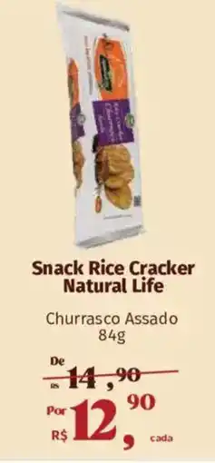 Supermercados Mateus Snack Rice Cracker Natural Life Churrasco Assado oferta