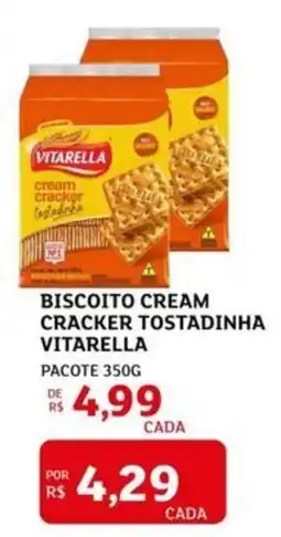 Assaí Atacadista Biscoito cream cracker tostadinha vitarella oferta