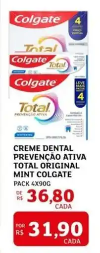 Assaí Atacadista Creme dental prevenção ativa total original mint colgate oferta