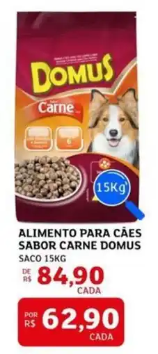 Assaí Atacadista Alimento para caes sabor carne domus saco oferta
