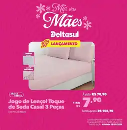 Deltasul Jogo de Lençol Toque de Seda Casal 3 Peças oferta