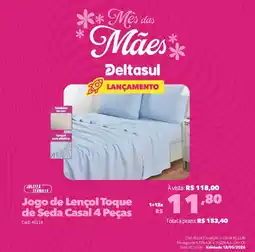 Deltasul Jogo de Lençol Toque de Seda Casal 4 Peças oferta