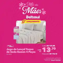 Deltasul Jogo de Lençol Toque de Seda Queen 4 Peças oferta