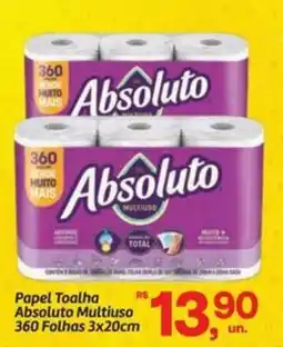 Fort Atacadista Papel Toalha Absoluto Multiuso 360 Folhas 3x20cm oferta