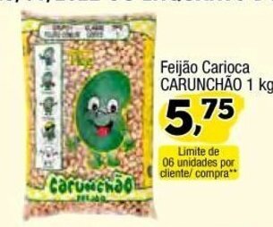 Feijao Carioca Carunchao pacote 1kg
