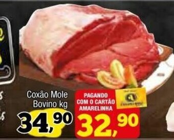 Amarelinha supermercados Coxao Mole Bovino 1kg oferta