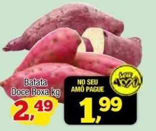 Amarelinha supermercados Batata Doce Roxa 1kg oferta