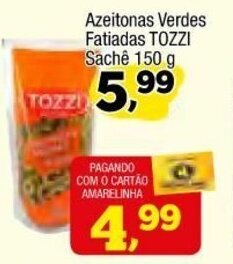Azeitonas Verdes Fatiadas Tozzi sache 150g