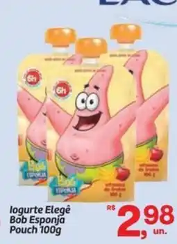 Fort Atacadista logurte Elegê Bob Esponja Pouch oferta