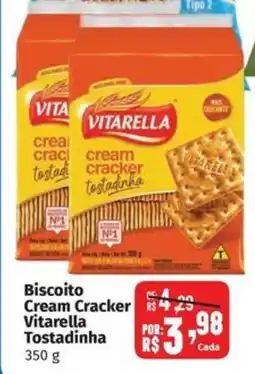 Supermercados Mateus Biscoito Cream Cracker Vitarella Tostadinha oferta