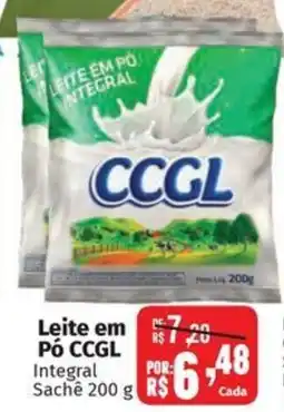 Supermercados Mateus Leite em Pó CCGL Integral Sachê oferta