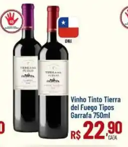 Max Atacadista Vinho Tinto Tierra del Fuego Tipos Garrafa oferta